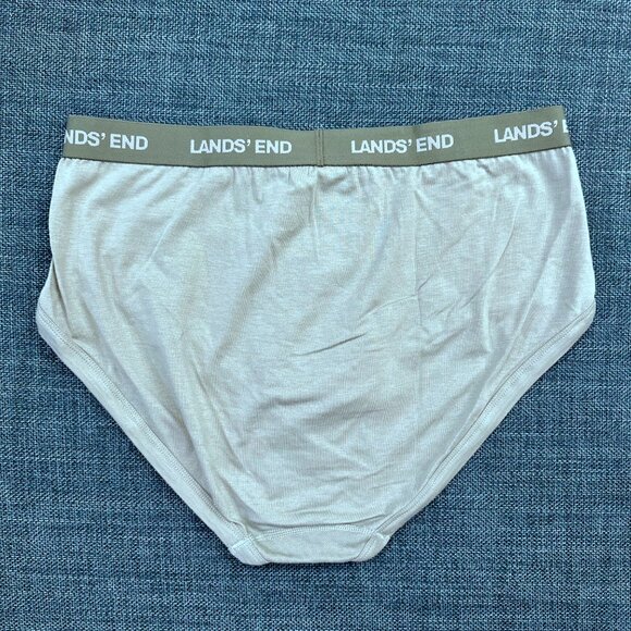 Set of 3 Lands End Knit Briefs (Gray, Mint Green, Forest Green Striped) Size M - Picture 8 of 8